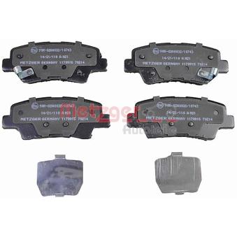 Jeu de 4 plaquettes de frein arrière METZGER OEM 58302D3A00