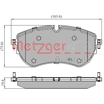 Jeu de 4 plaquettes de frein avant METZGER OEM 2H6698151A