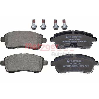 Jeu de 4 plaquettes de frein avant METZGER OEM G1B52001AA