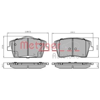 Jeu de 4 plaquettes de frein avant METZGER OEM 31471408
