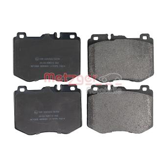 Jeu de 4 plaquettes de frein avant METZGER 1170975