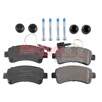 Jeu de 4 plaquettes de frein arrière METZGER OEM 77367094