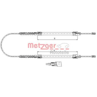 Tirette à câble, frein de stationnement METZGER OEM 4745G3