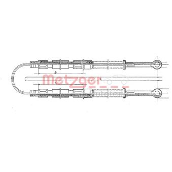 Tirette à câble, frein de stationnement METZGER OEM 4406021
