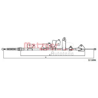 Tirette à câble, frein de stationnement arrière gauche METZGER OEM 4643012580