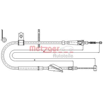 Tirette à câble, frein de stationnement arrière droit METZGER OEM 5441086G00
