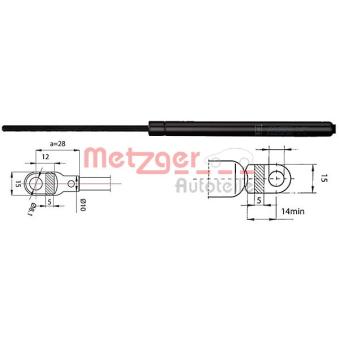 Vérin, capot-moteur METZGER 2110213 pour LEXUS NX 1.6 E - 101cv