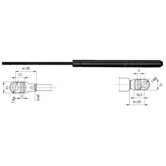 Vérin, capot-moteur METZGER OEM 51238119558