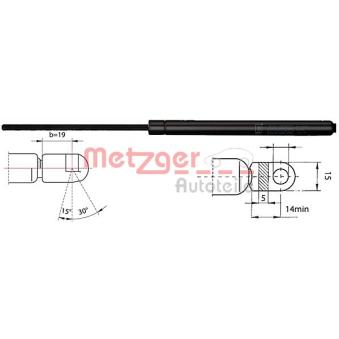 Vérin de hayon, de coffre METZGER [2110368]