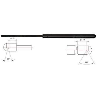 Vérin de hayon, de coffre METZGER 2110436 pour SUBARU FORESTER C 200 Kompressor - 184cv