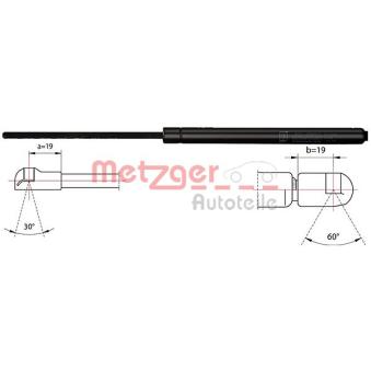 Vérin de hayon, de coffre METZGER OEM 8731L7