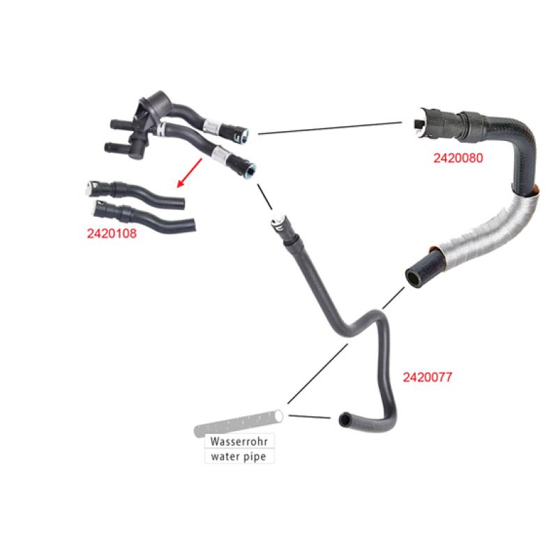 Durite de radiateur METZGER 2420080 - Visuel 2