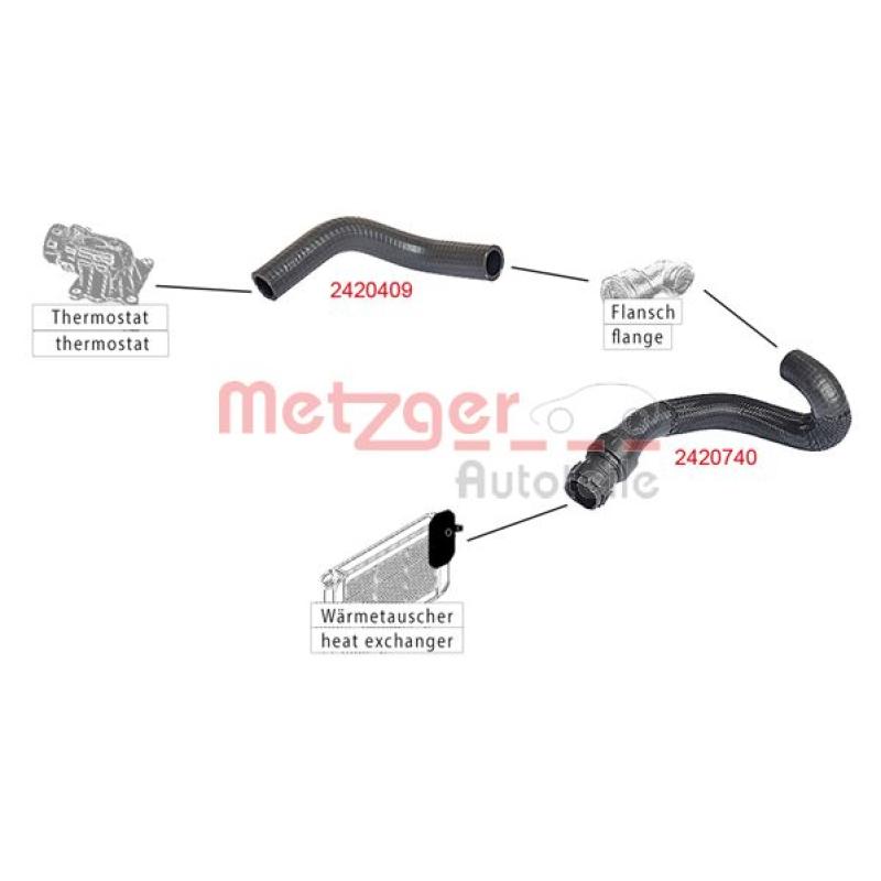 Durite de radiateur METZGER 2420409 - Visuel 1