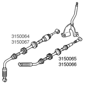 Tirette à câble, boîte de vitesse manuelle METZGER OEM 1329700080