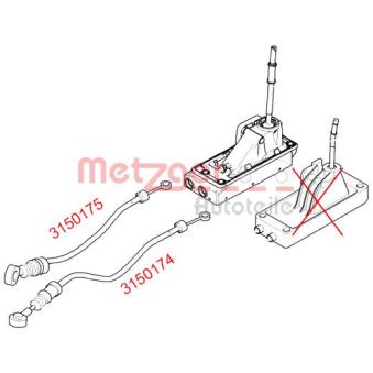 Tirette à câble, boîte de vitesse manuelle METZGER [3150175]
