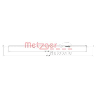 Tirette de capot moteur METZGER [3160038]
