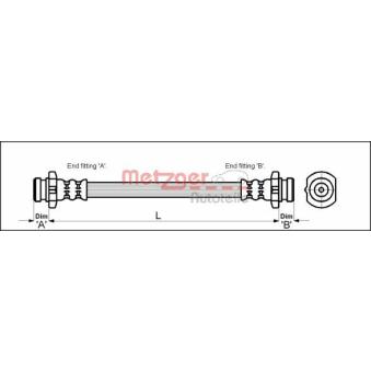 Flexible de frein METZGER OEM 34321162616