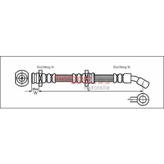 Flexible de frein METZGER 4110081 pour SUZUKI BALENO 1.9 TD - 75cv
