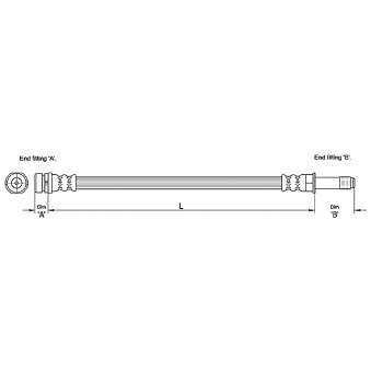 Flexible de frein METZGER 4110231 pour PORSCHE BOXSTER 2.0 TDCi - 110cv