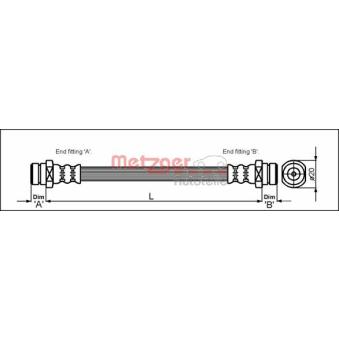 Flexible de frein METZGER OEM 5873725000