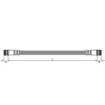 Flexible de frein METZGER 4110474 pour MITSUBISHI COLT 1.3 - 95cv
