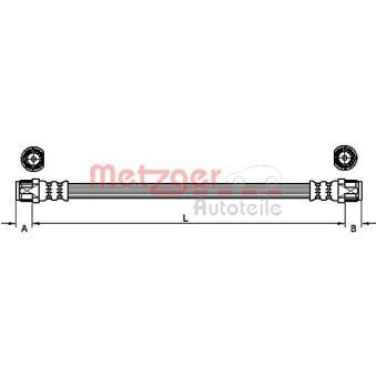 Flexible de frein METZGER OEM 1401070480