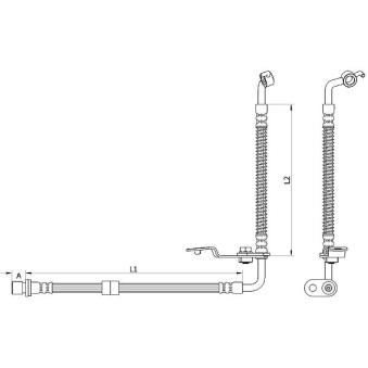 Flexible de frein METZGER 4110878 pour MAZDA 6 2.2 MRZ-CD - 185cv