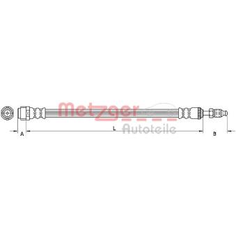 Flexible de frein METZGER OEM 2H0611701 Flexible de frein METZGER OEM 2H0611701
