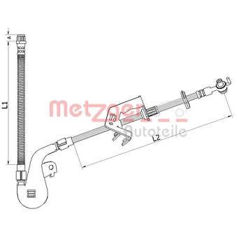 Flexible de frein avant gauche METZGER OEM 4806J3