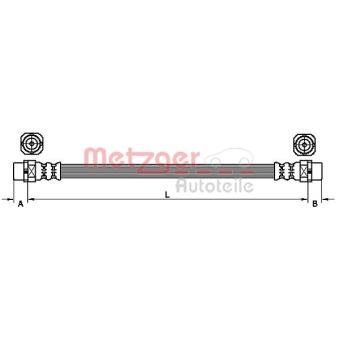 Flexible de frein METZGER OEM 34306887453