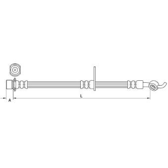 Flexible de frein METZGER 4110986 pour TOYOTA AVENSIS 2.2 D - 150cv