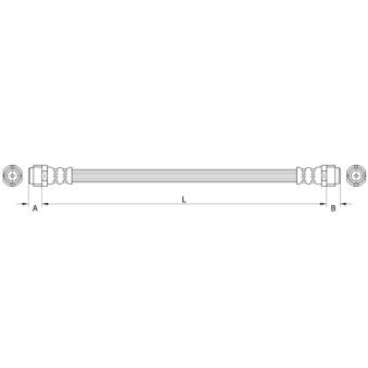 Flexible de frein METZGER 4110994 pour PORSCHE 911 3.6 Turbo - 480cv