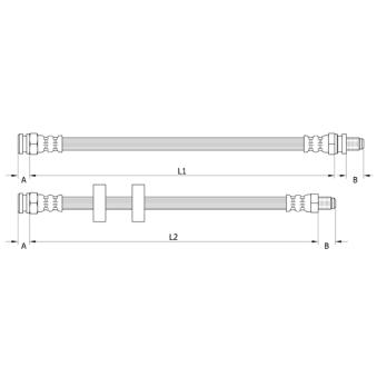 Flexible de frein METZGER 4110995 pour SMART ROADSTER 0.7 - 61cv