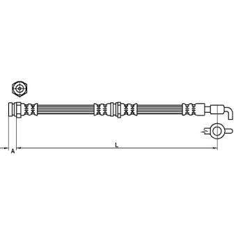 Flexible de frein METZGER 4111037 pour FORD RANGER 2.5 TD 4x4 - 109cv