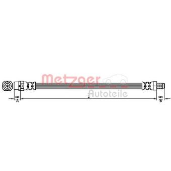 Flexible de frein METZGER 4111094 pour MINI MINI CLUBVAN Cooper D - 112cv