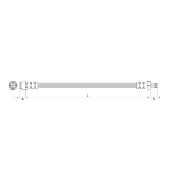 Flexible de frein METZGER 4111367 pour MERCEDES-BENZ CLA CLA 200 CDI - 136cv