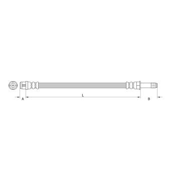 Flexible de frein METZGER 4111368 pour MERCEDES-BENZ CLA CLA 200 CDI - 136cv