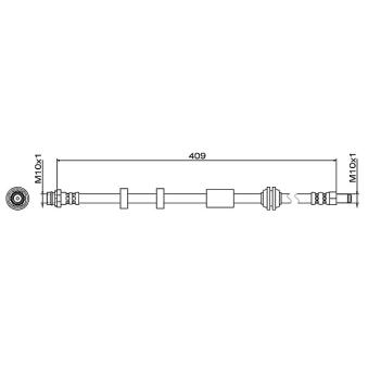 Flexible de frein METZGER 4111468 pour VOLVO XC70 D5 AWD - 230cv