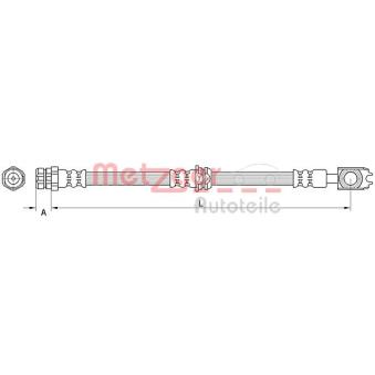Flexible de frein METZGER 4111474 pour MERCEDES-BENZ SPRINTER 2.0 TDI - 110cv