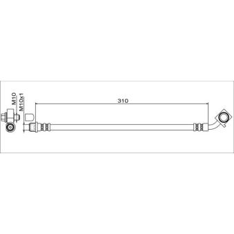 Flexible de frein avant droit METZGER 4111551 pour LIGIER XTOO 1.2 Turbo - 110cv