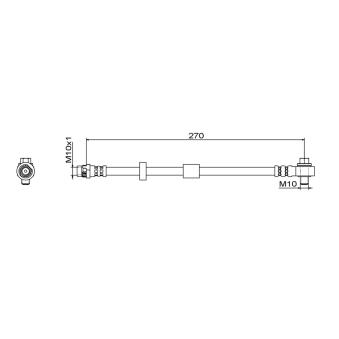 Flexible de frein METZGER 4111579 pour VOLVO XC90 T6 AWD - 320cv
