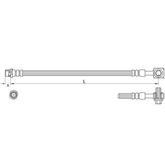 Flexible de frein avant droit METZGER OEM 95442143 Flexible de frein avant droit METZGER OEM 95442143
