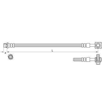 Flexible de frein avant gauche METZGER OEM 95442142 Flexible de frein avant gauche METZGER OEM 95442142