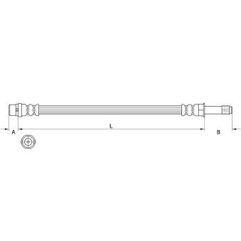 Flexible de frein METZGER 4111639 pour VOLVO V40 T4 - 200cv