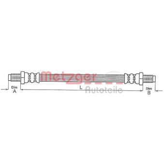 Flexible de frein METZGER OEM 60518410 Flexible de frein METZGER OEM 60518410