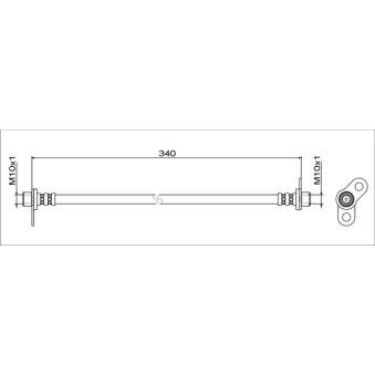 Flexible de frein arrière gauche METZGER OEM 4650B191