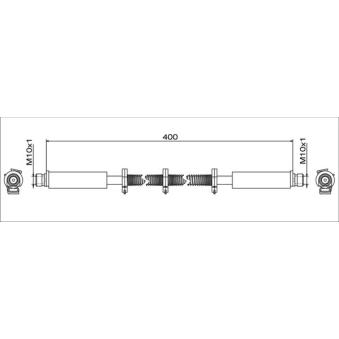 Flexible de frein METZGER 4111748 pour LAND ROVER DEFENDER 2.4 Td4 4x4 - 122cv