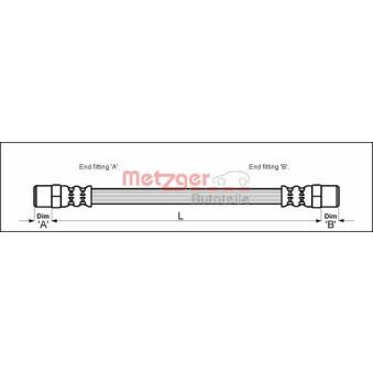 Flexible de frein METZGER 4111756 pour BMW X3 1.8 - 75cv