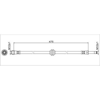 Flexible de frein METZGER 4111773 pour MERCEDES-BENZ VITO 111 CDI - 114cv