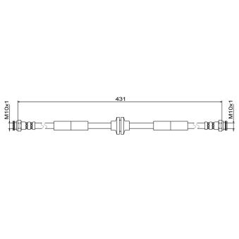 Flexible de frein METZGER 4111804 pour ALFA ROMEO BRERA 2.4 JTDM 20V - 210cv